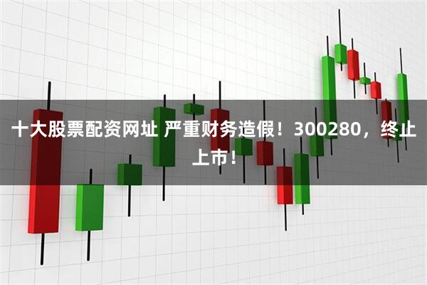 十大股票配资网址 严重财务造假！300280，终止上市！