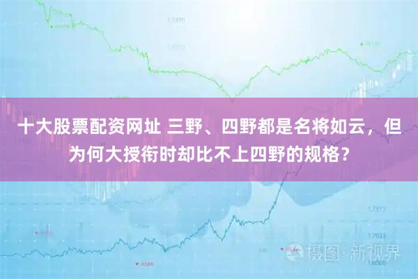 十大股票配资网址 三野、四野都是名将如云，但为何大授衔时却比不上四野的规格？